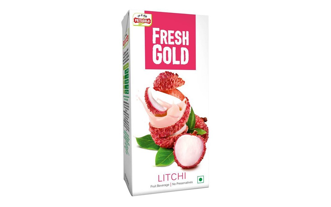 Priyagold Fresh Gold Litchi    Tetra Pack  1 litre